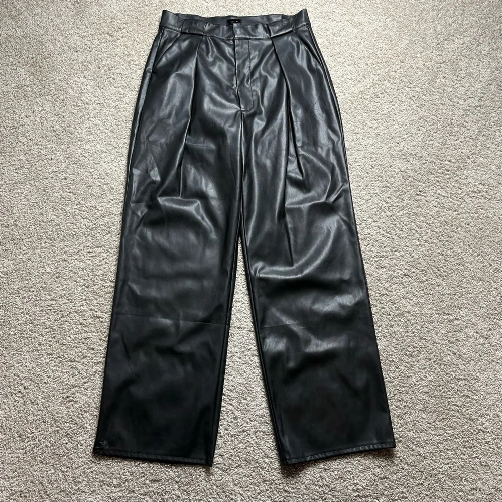 MOTHER Tunnel Vision Pleated Faux Leather Pants - Picture 2 of 6